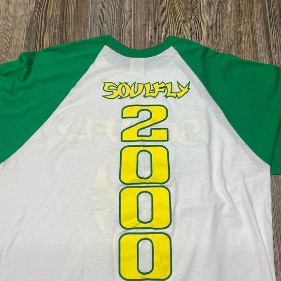 RARE Vintage Soulfly Band 2000 Blue Grape Double Sided Shirt XLarge Made in USA - Picture 6 of 12